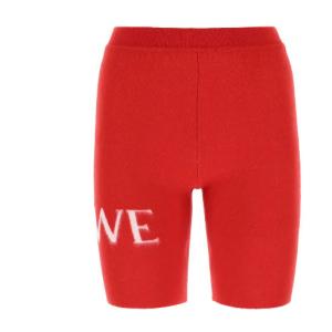 Red wool blend leggings