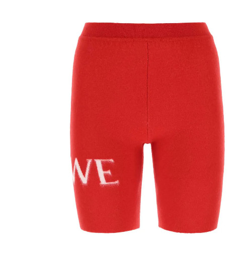 Red wool blend leggings