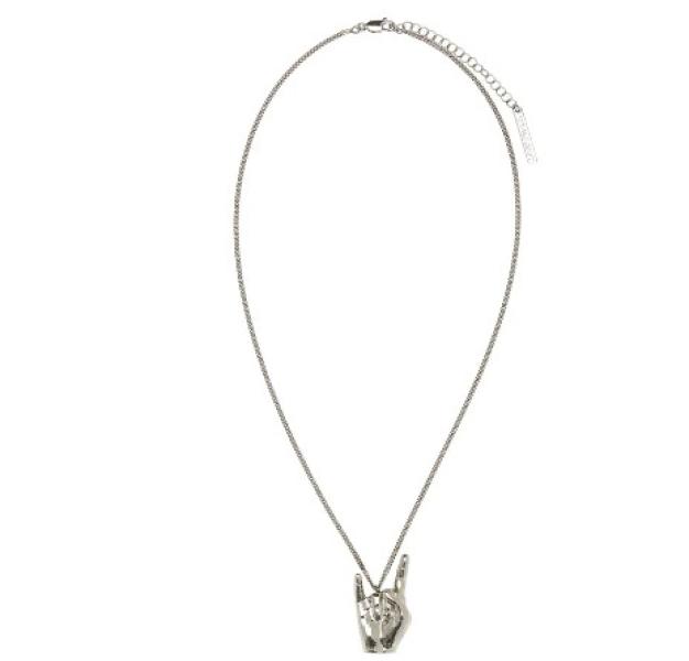 Silver metal necklace