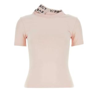 Light pink stretch cotton t-shirt