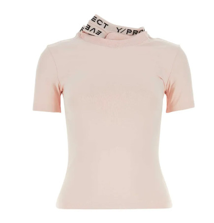 Light pink stretch cotton t-shirt