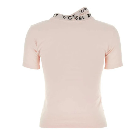Light pink stretch cotton t-shirt