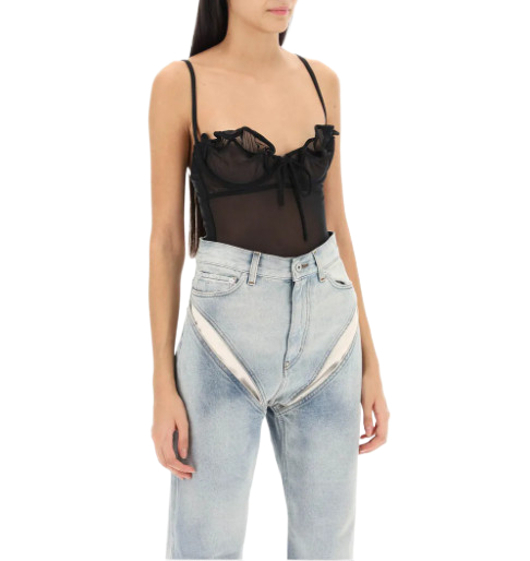 Y project wired mesh bodysuit