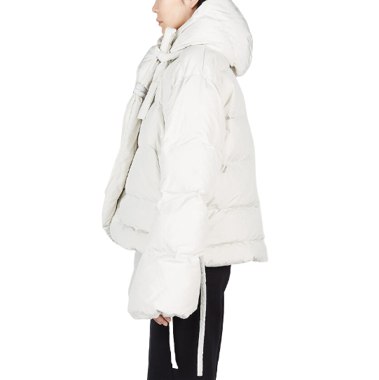lace-up puffer jacket