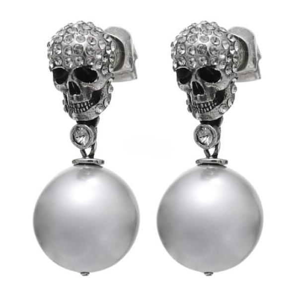Skull Pearl Earrings