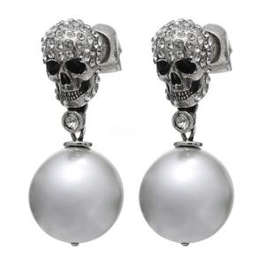 Skull Pearl Earrings