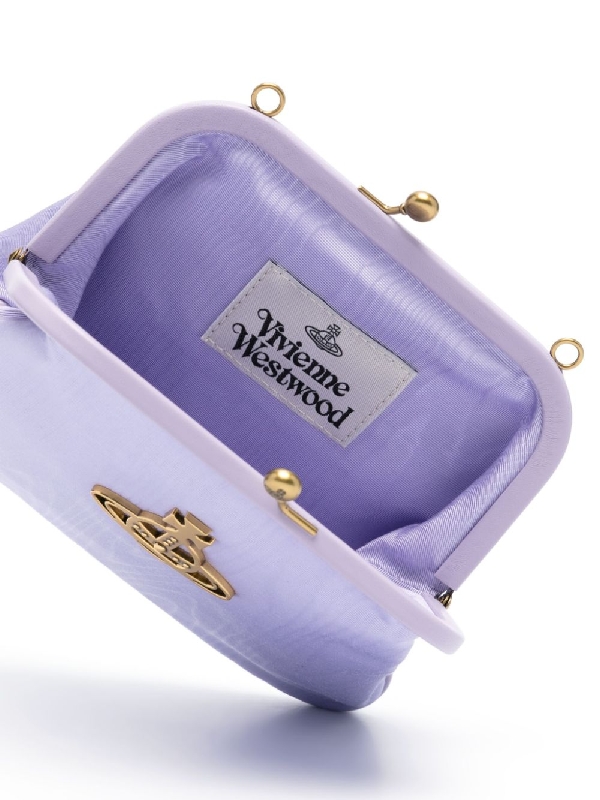 Vivienne Westwood ORB logo fabric strap clutch bag