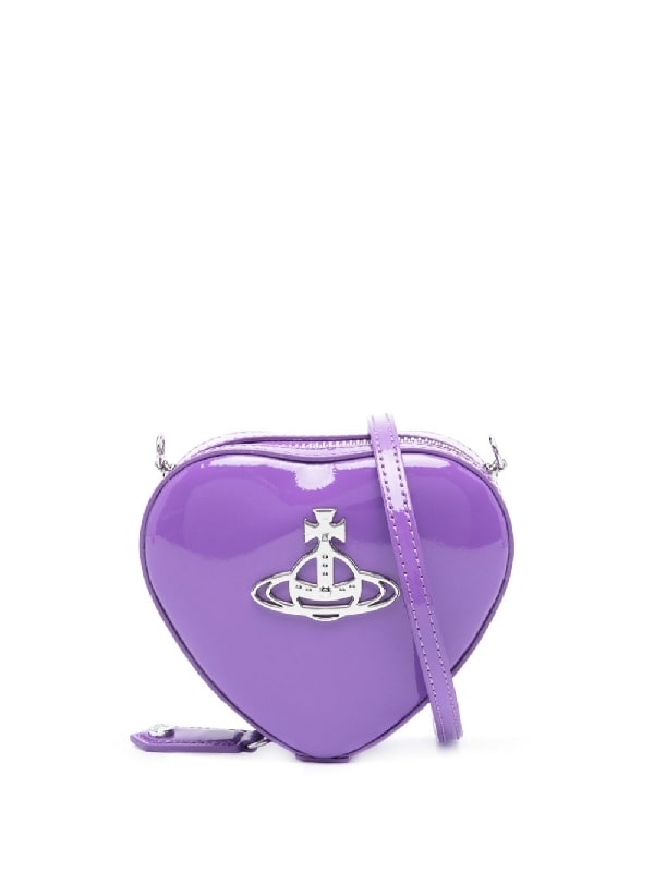 Logo mini heart cross bag