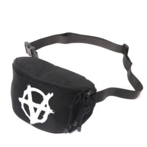 Anarchy motif print belt bag