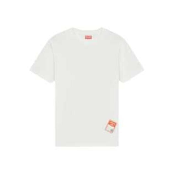  Kenzo Loose Fit Vintage Label T-Shirt Off White