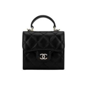 Chanel Clutch with Chain Lambskin & Gold Black