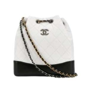 Chanel Small Gabrielle Backpack Aged Calfskin & Gold Silver White Black