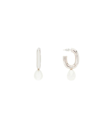 Pearl hoop earring set