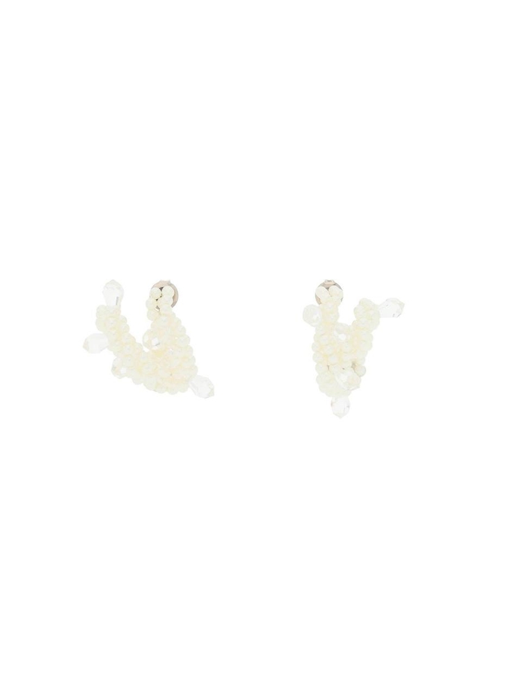 Twisted Pearl Crystal Earrings