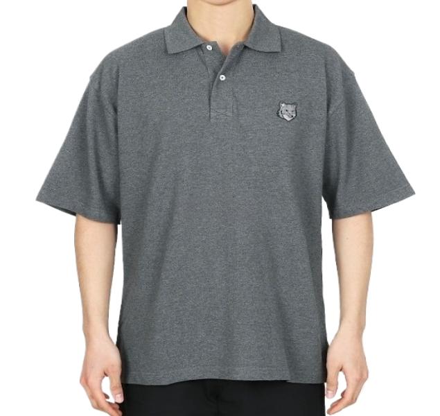 Bold Fox Head Patch Oversized Polo T-Shirt