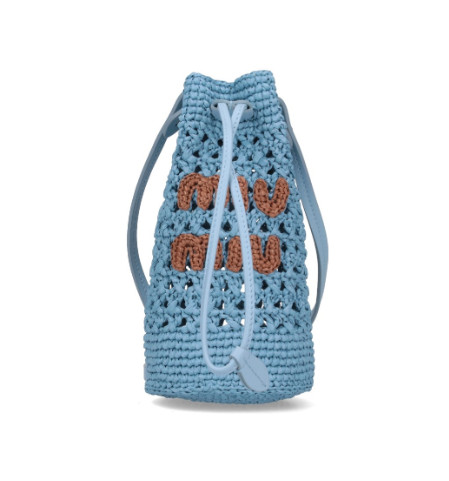 Raffia bucket mini cross bag