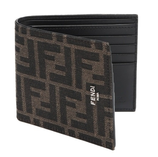 FF fabric half wallet