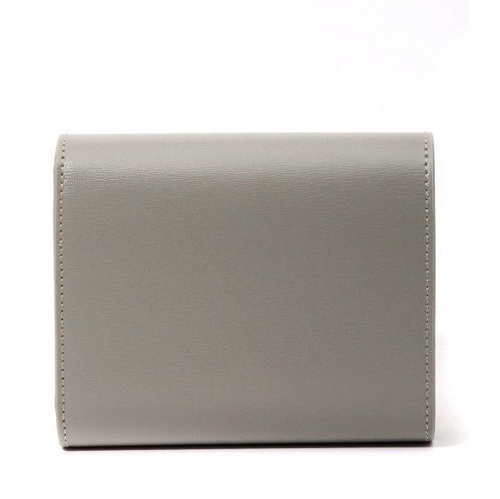 Shiny Calfskin Small Triope Wallet