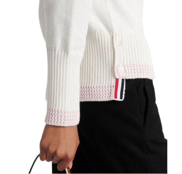 4 Bar Pointel Knit Sweater
