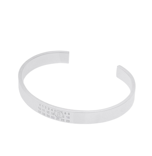 Engraved number cuff bracelet