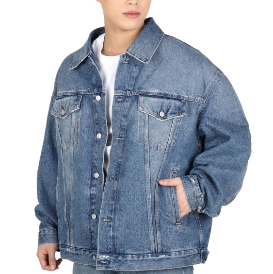 BLUE ACNE STUDIOS JACKET WITH PATCH POCKETS