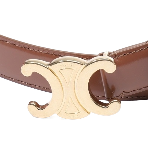Medium Triomphe leather belt