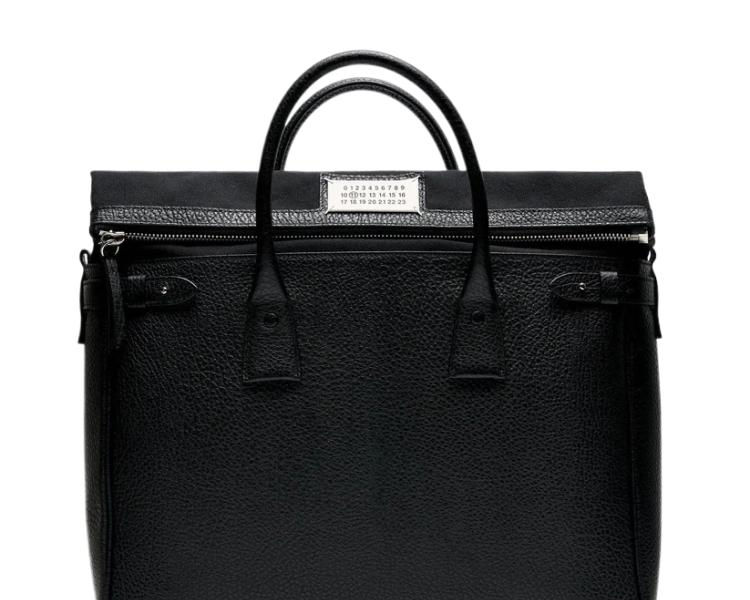 5AC daily black leather handbag