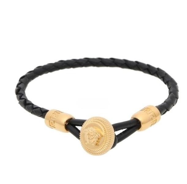 Medusa leather bracelet