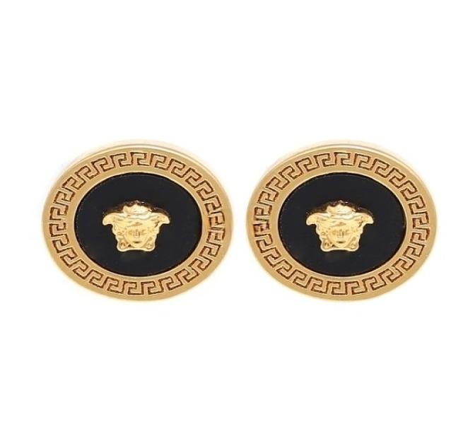 enamel Medusa stud earrings