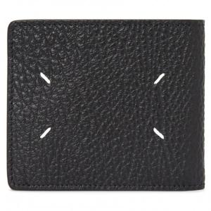 Stitch-detail leather wallet