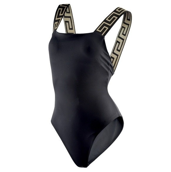 Greca border one-piece swimsuit