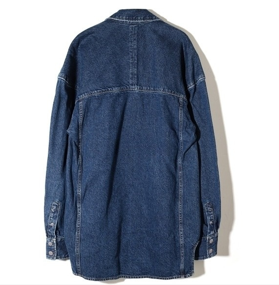 Denim shirt with logo