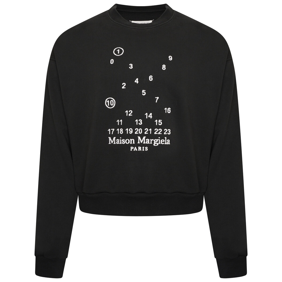 NUMERIC LOGO CREWNECK SWEATSHIRT IN BLACK