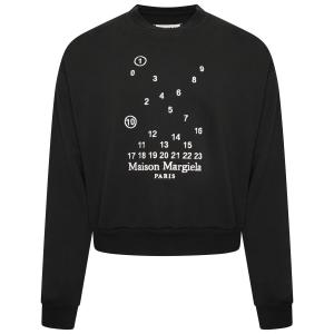 NUMERIC LOGO CREWNECK SWEATSHIRT IN BLACK