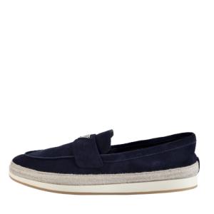 Triangle logo suede slip-ons