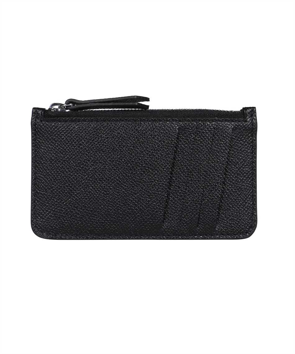 LEATHER ZIPPED WALLET IN BLACK