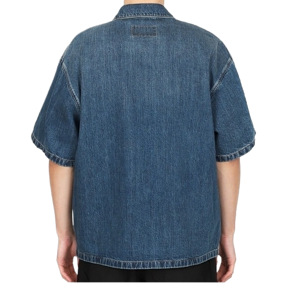 Denim short sleeve shirt