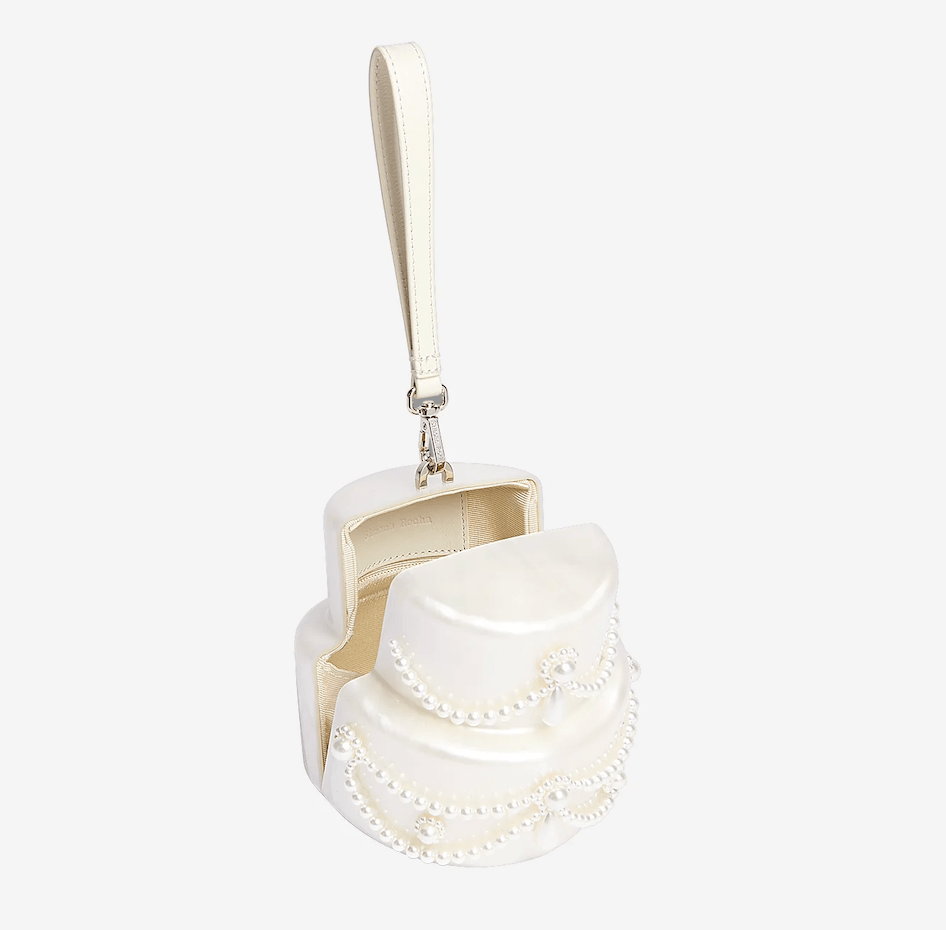 Pearl cake strap clutch bag