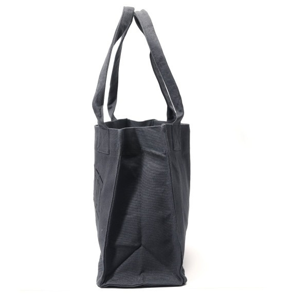 Dark gray large canvas tote bag