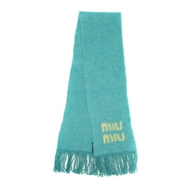 Logo mohair scarf