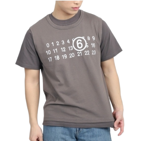 Numbering printed t-shirt