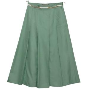 Double G chain pleated A-line skirt