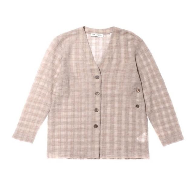 Midline check cardigan