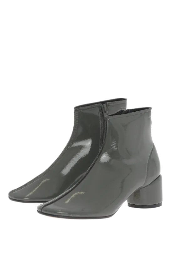 Solid Color Ankle Boots with Zip Closure Heel