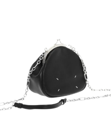 MM11 Leather Mini Crossbody Bag with Silver Chain