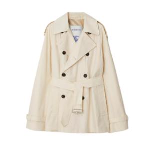 Short Gabbardine Trench Coat