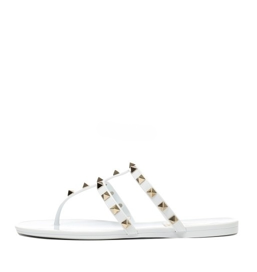 Rubber Rockstud Flat Thong Sandals