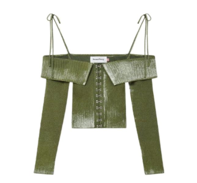 Off shoulder knit top