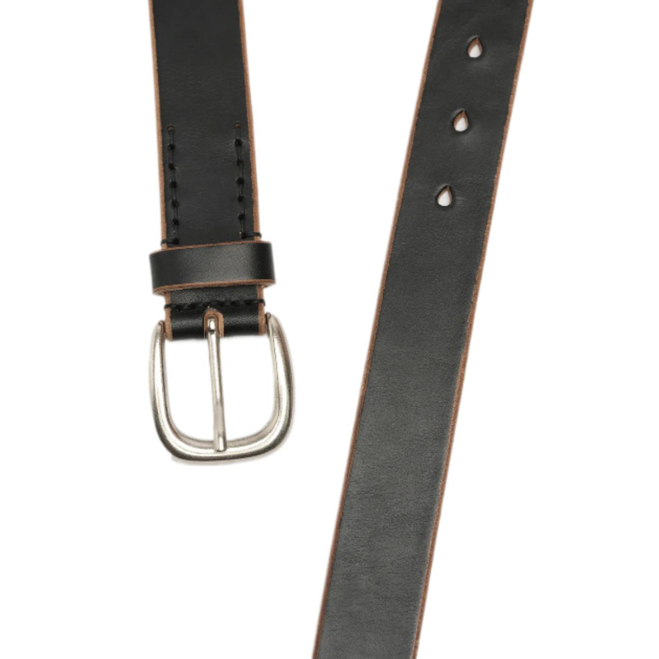 Flower studded leather belt