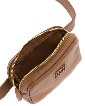 Logo Pouch Leather Belt Bag